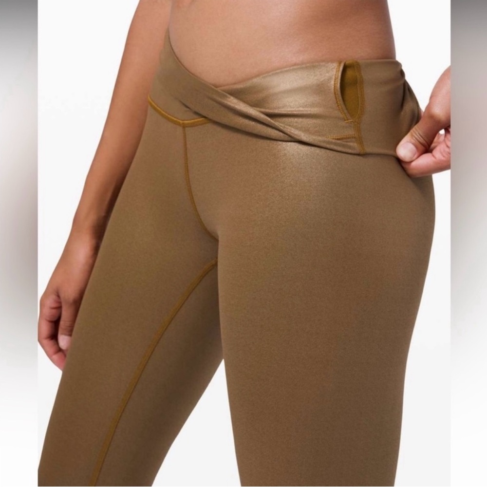 Gold/Brown Lululemon Leggings - Picture 2 of 14